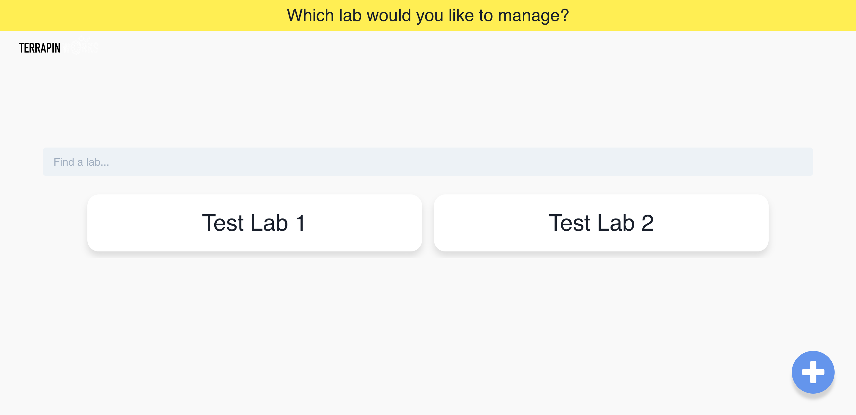 Pinpoint Lab Selection Page