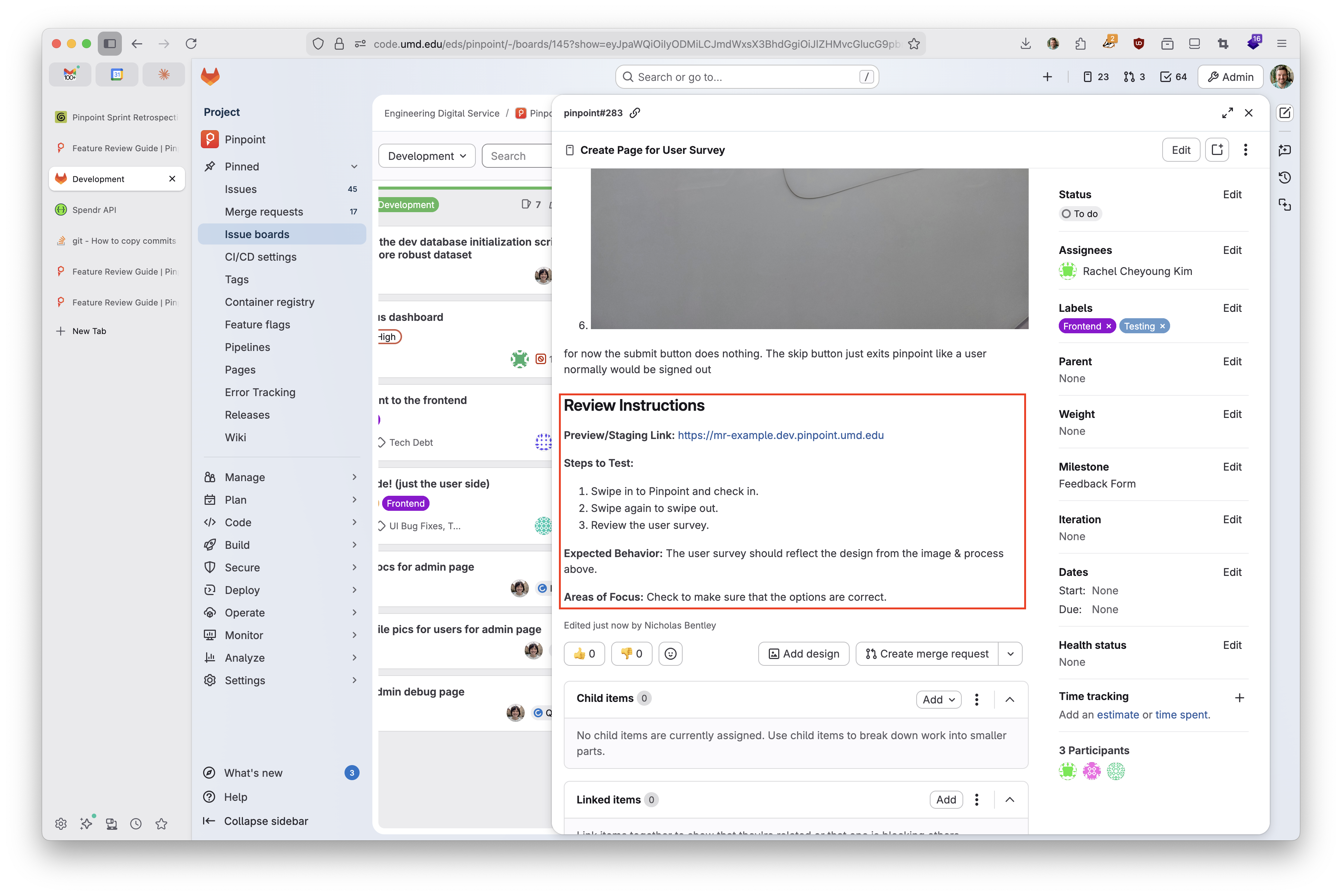 GitLab Review Instructions